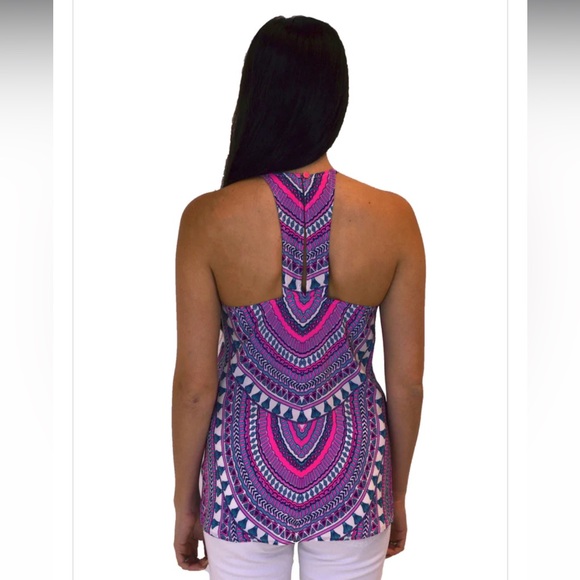 Britt Ryan Silk T-Back Canyon Dress in Pink Cabana - Picture 2 of 10